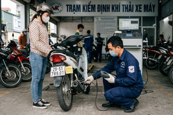 Kiểm tra khí thải xe máy định kỳ