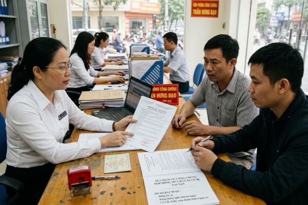 Quy định về công chứng hợp đồng mua bán xe cũ bị tai nạn